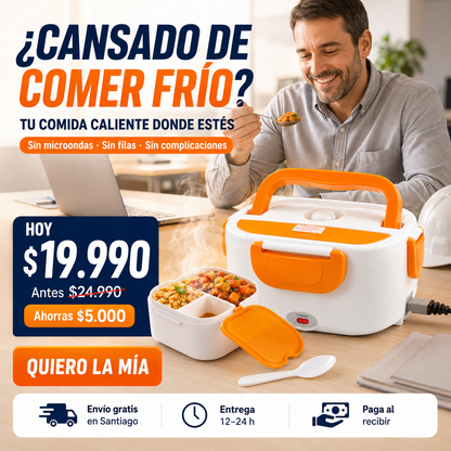 Lonchera Eléctrica Portátil · Nunca Más Comida Fría