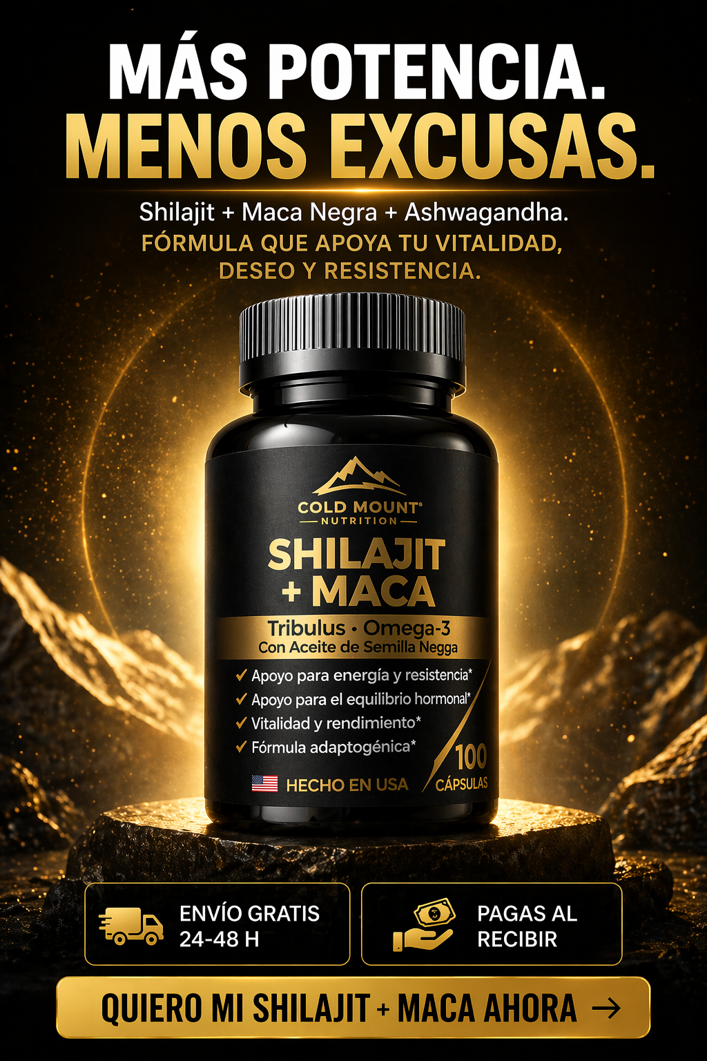 Shilajit + Maca Potenciador Premium Sex
