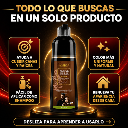 Shampoo Disaar® – Fórmula 100% Natural que Cubre las Canas al Instante