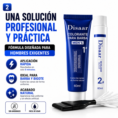 Beard Color - Cubre las Canas de tu Barba y Cejas de Forma Rápida y Natural